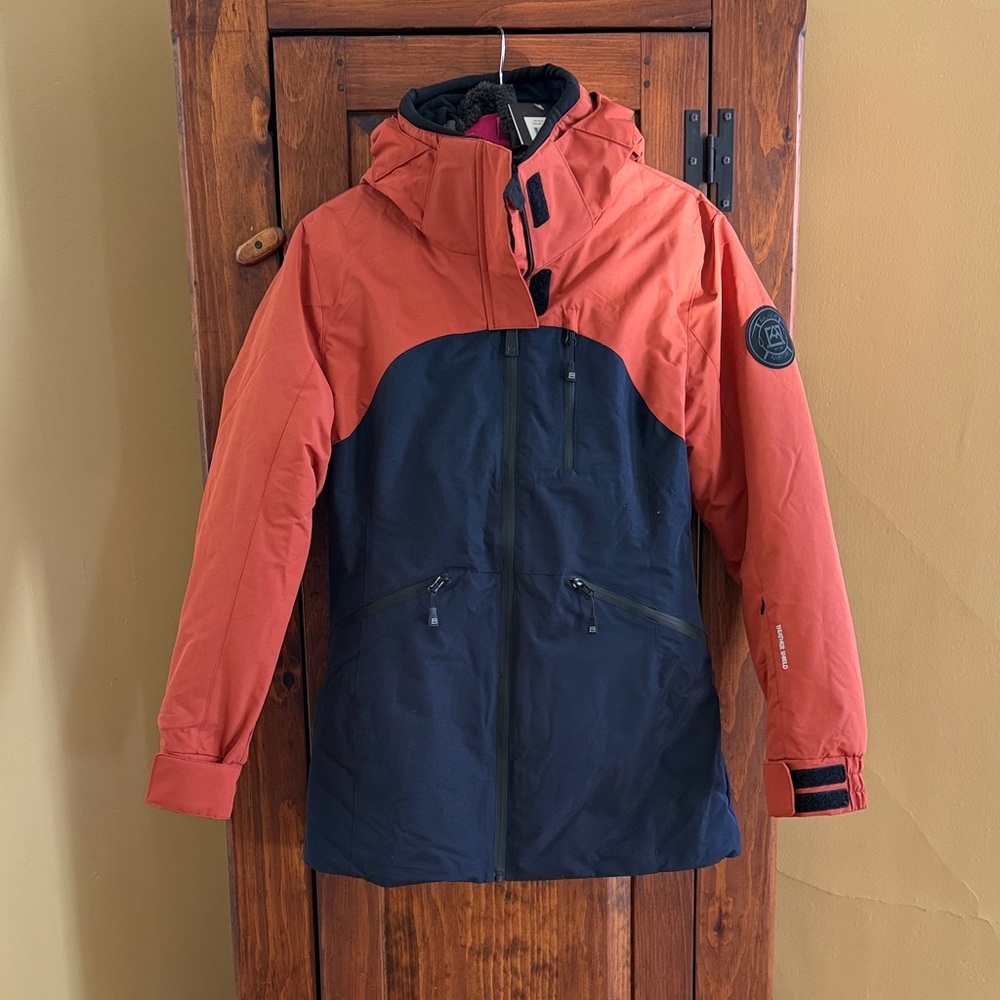 Avalanche Adventure Orange and Navy Blue Jacket with Black Patch